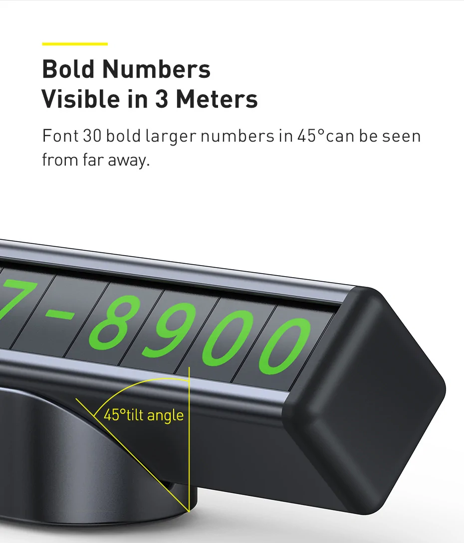 Baseus Square Bar Temporary Parking Number Plate for Car 4 2