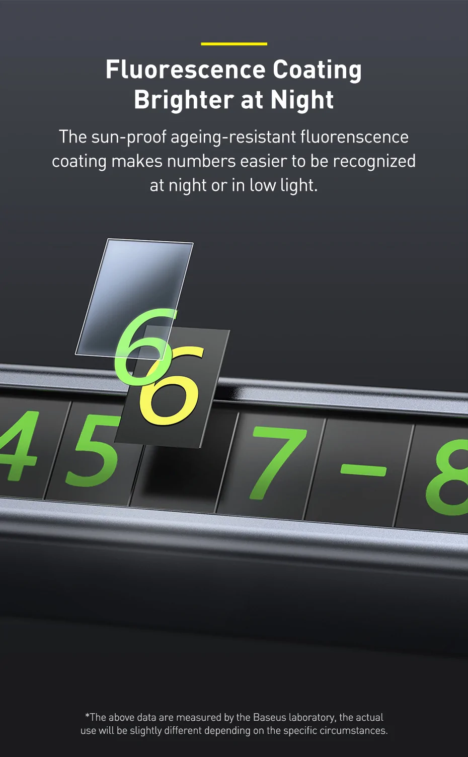 Baseus Square Bar Temporary Parking Number Plate for Car 4 4