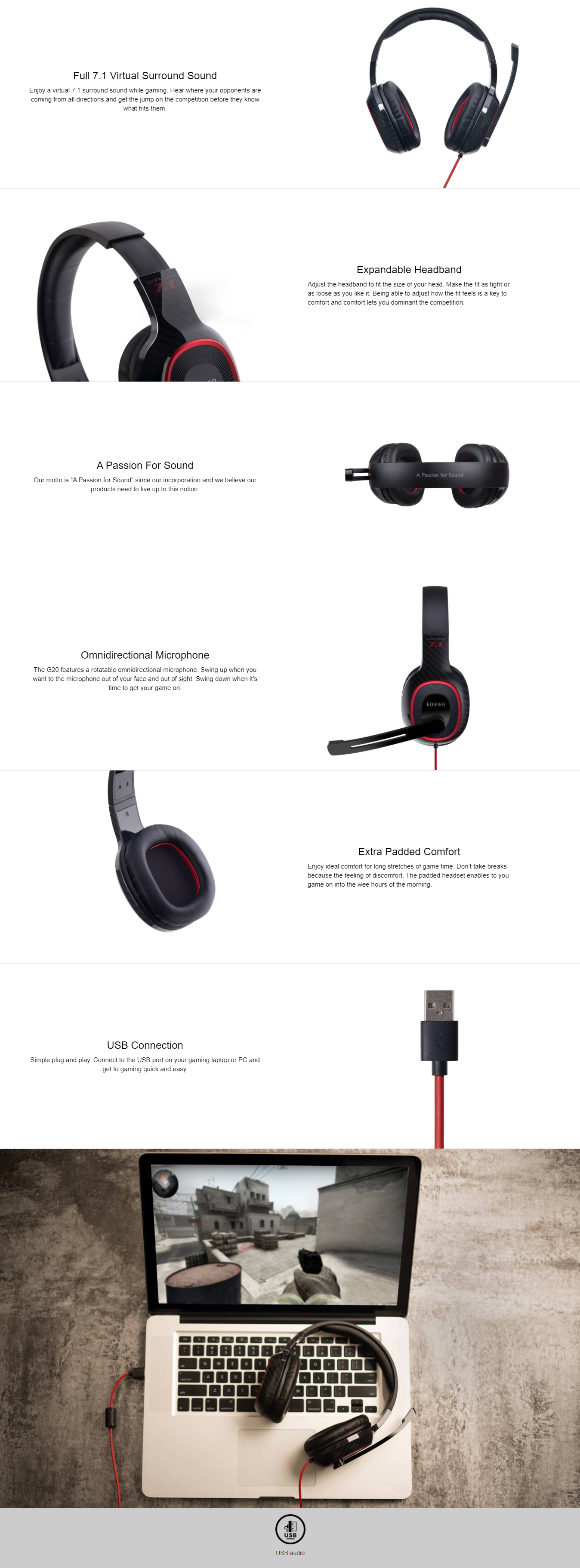 Edifier G20 Gaming Headphone 3