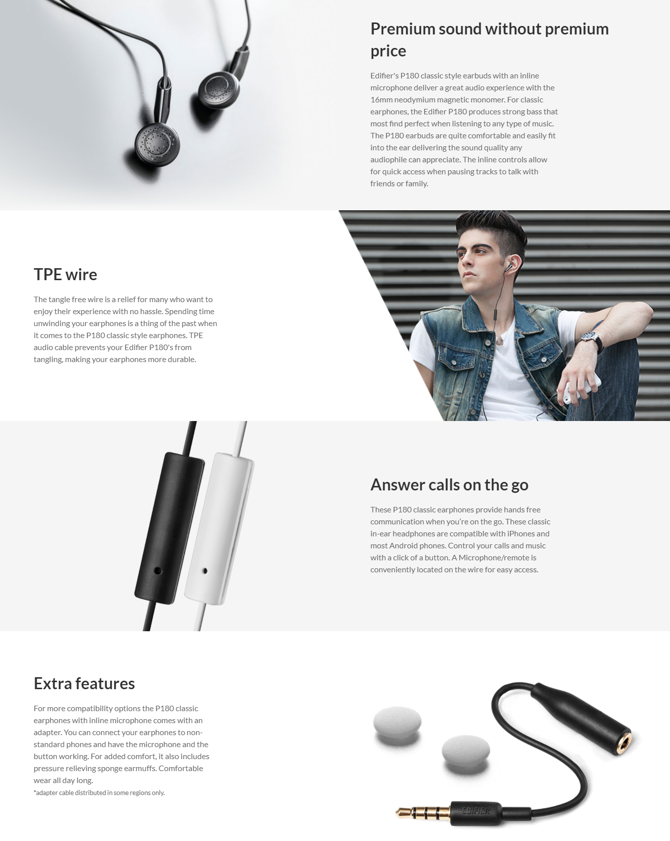 Edifier P180 Stereo Earphone 3