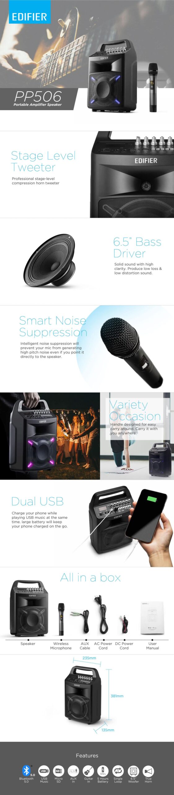 Edifier PP506 Portable Amplifier Speaker 1 scaled