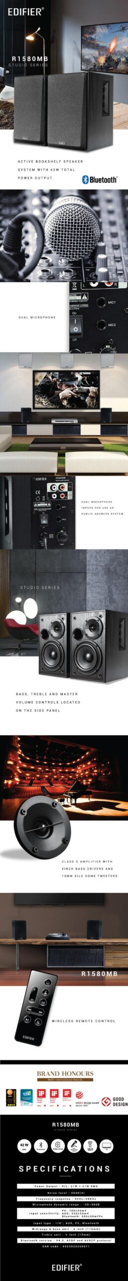 Edifier R1580MB Active 2.0 Portable Bookshelf Speakers 3 scaled