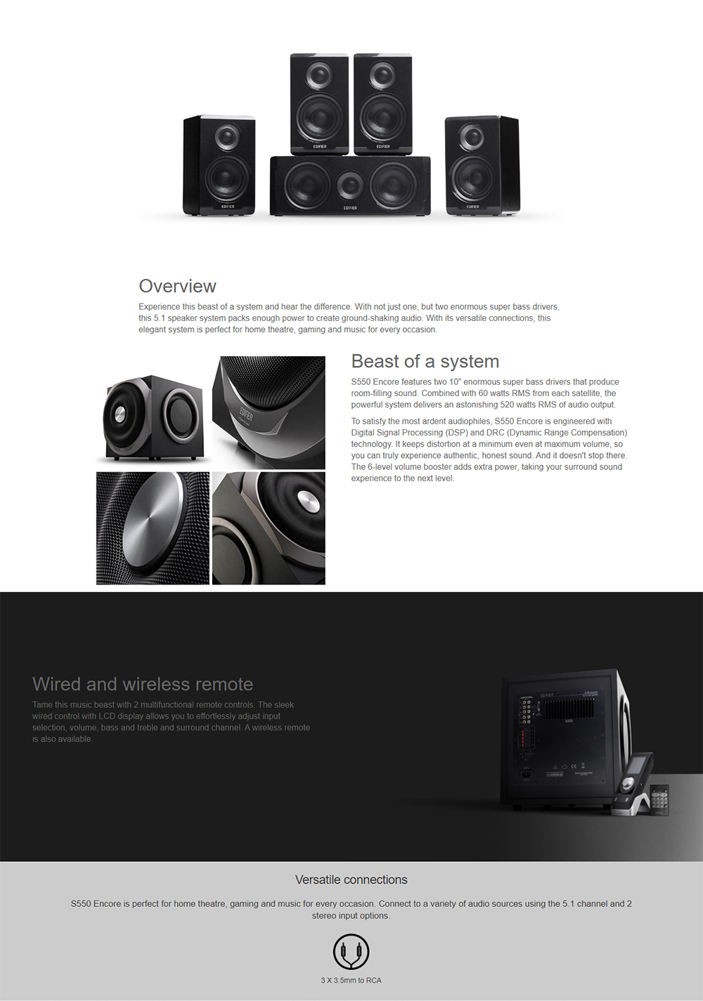 Edifier S550 Encore 5.1 Surround Speaker System 2