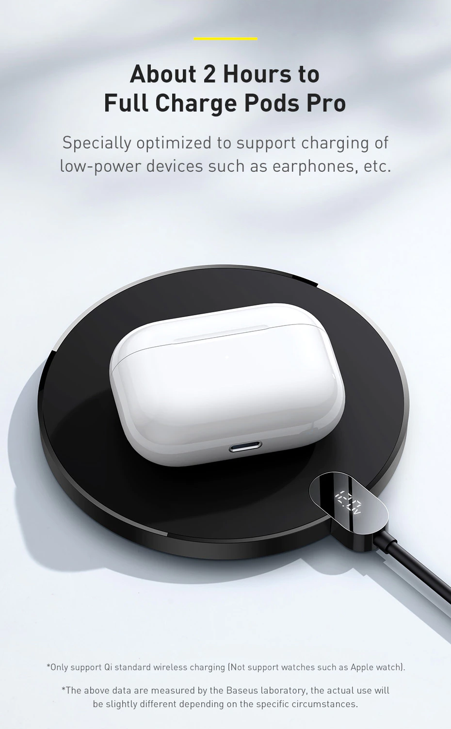 Baseus 15W Digital LED Display Wireless Charger 5