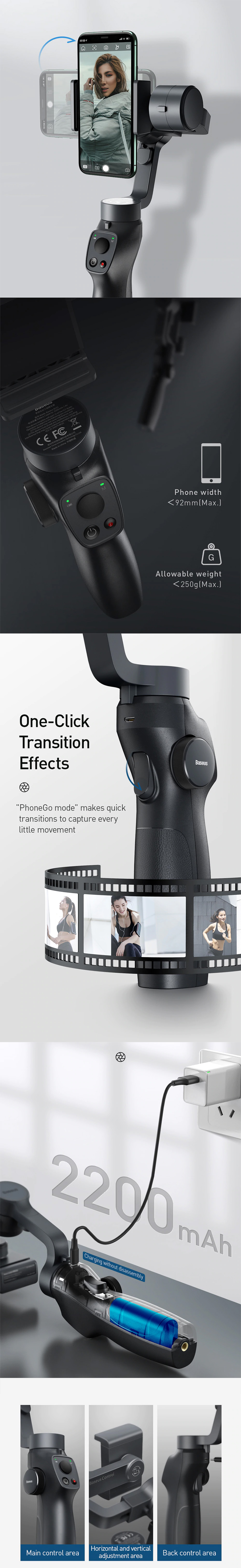 Baseus 3 Axis Handheld Gimbal Stabilizer 5