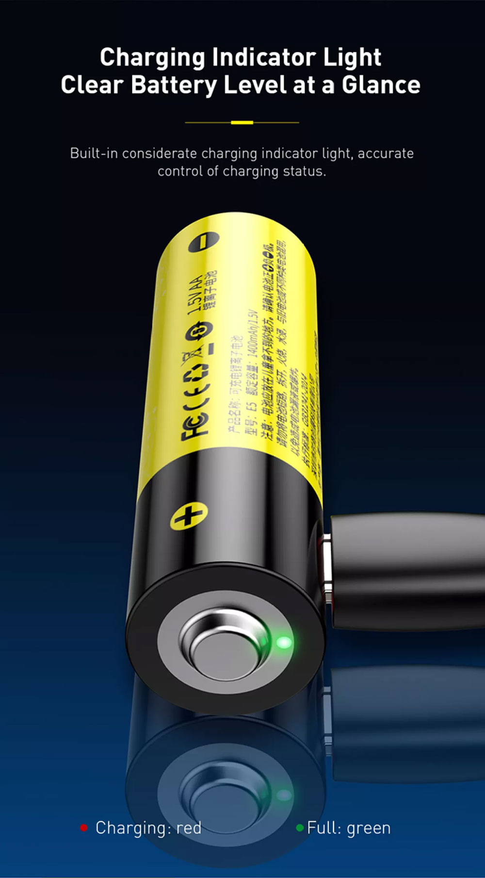 Baseus AA Rechargeable Li ion Battery 10