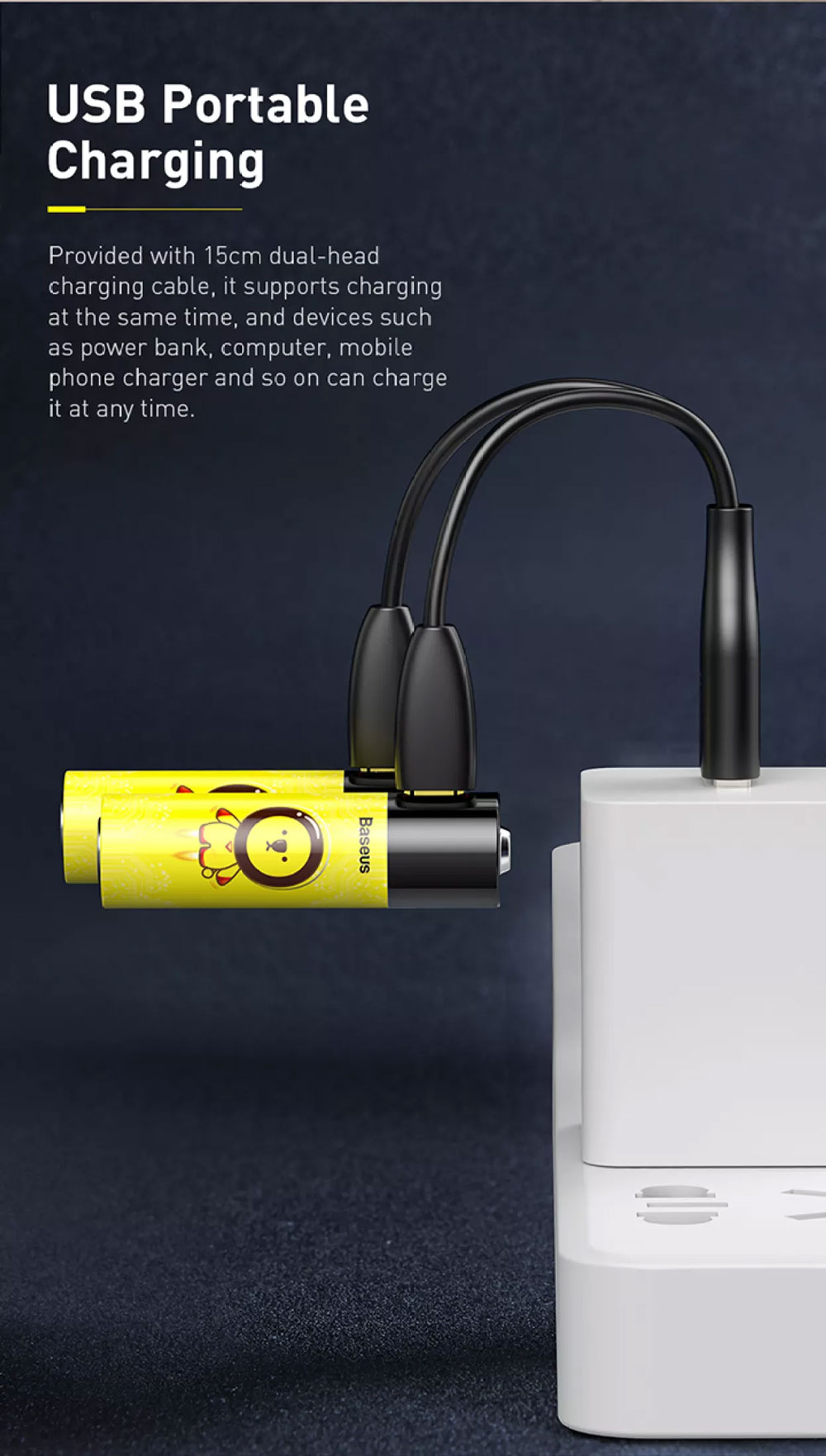 Baseus AA Rechargeable Li ion Battery 11