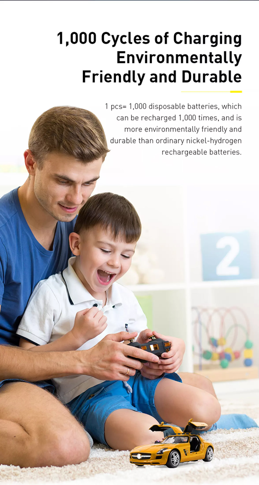 Baseus AA Rechargeable Li ion Battery 9