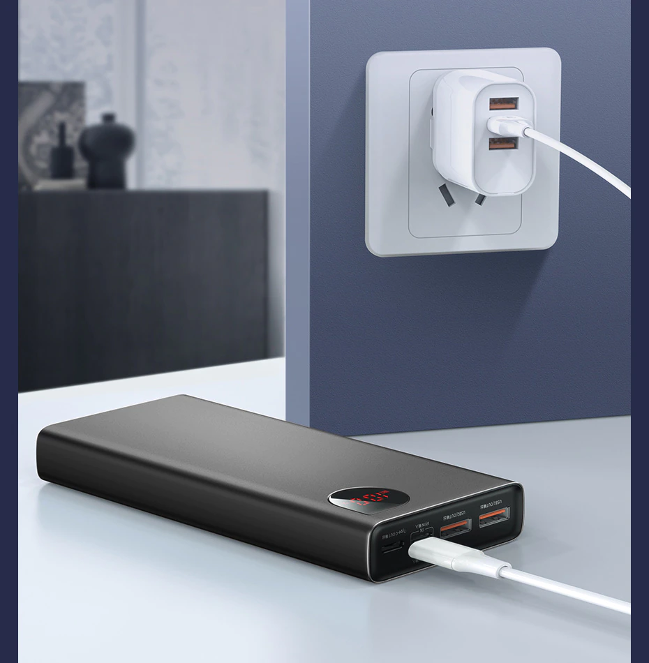 Baseus Adaman 22.5W 20000mAh Metal Digital Display Quick Charge Power Bank 3 2