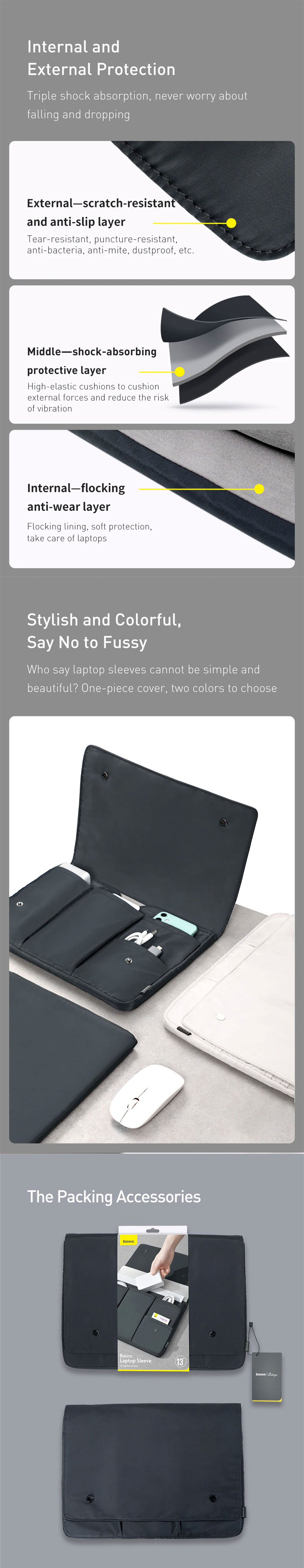 Baseus Basics Series 16 inch Laptop Sleeve 7