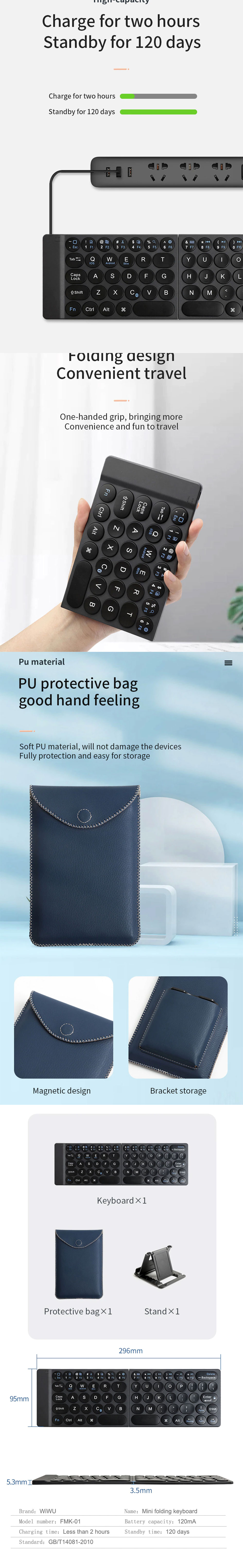 WiWU Fold Mini Wireless Keyboard 5