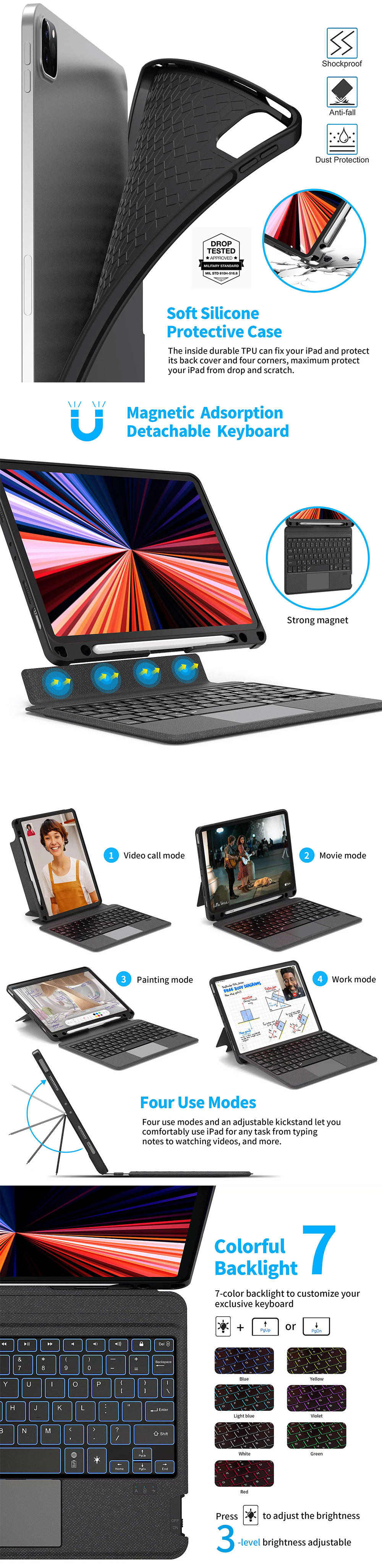 WiWU Mag Touch iPad Keyboard Case 6