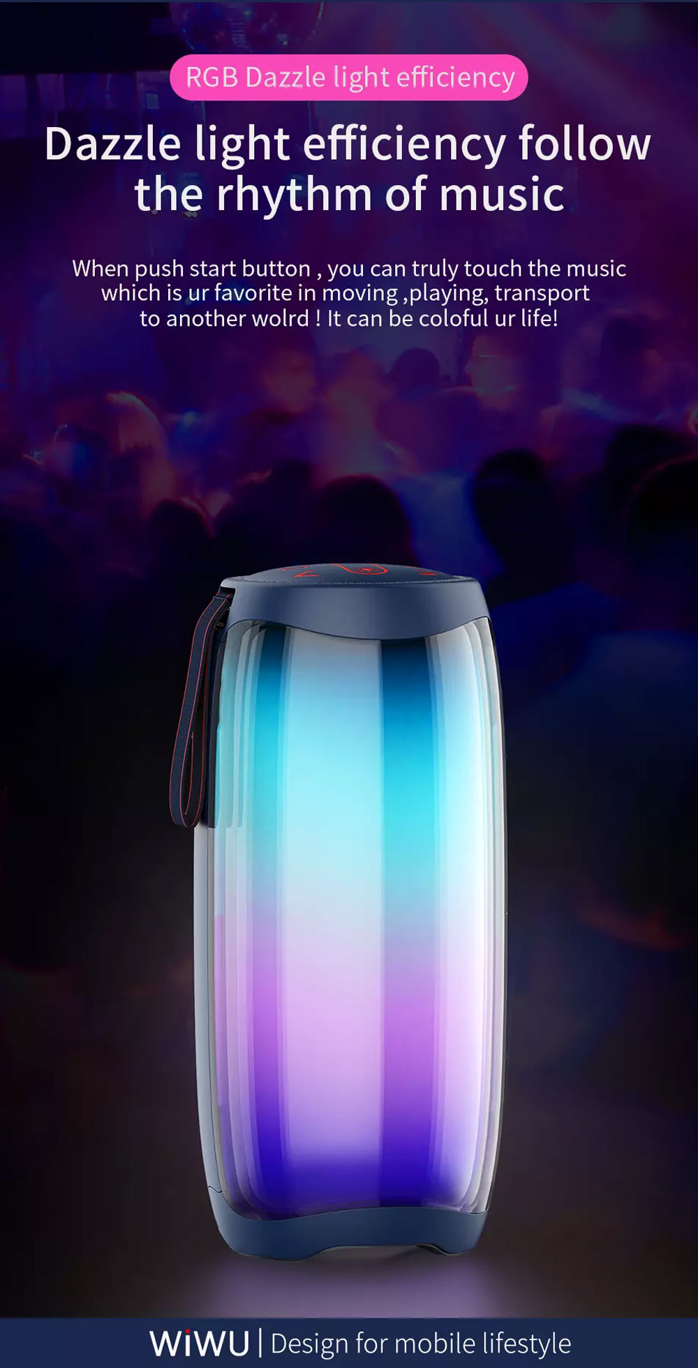 WiWU P40 Thunder LED Wireless Speaker 5