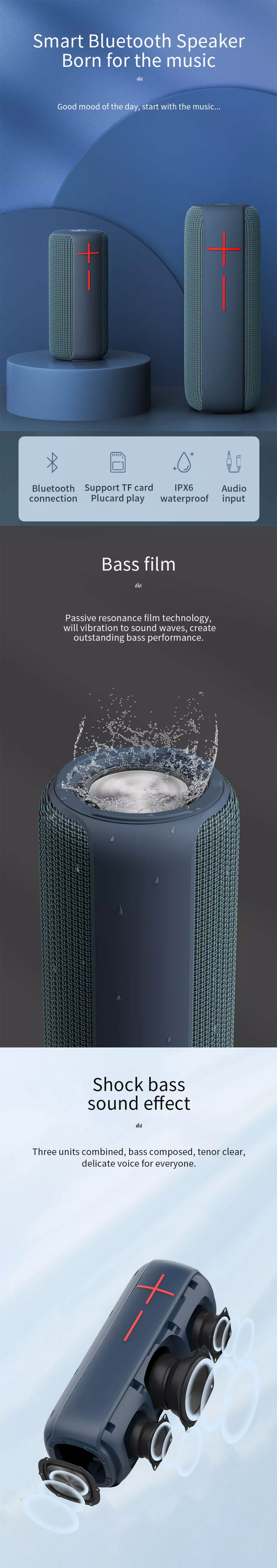 WiWU Thunder P24 Outdoor Bluetooth Speaker 5