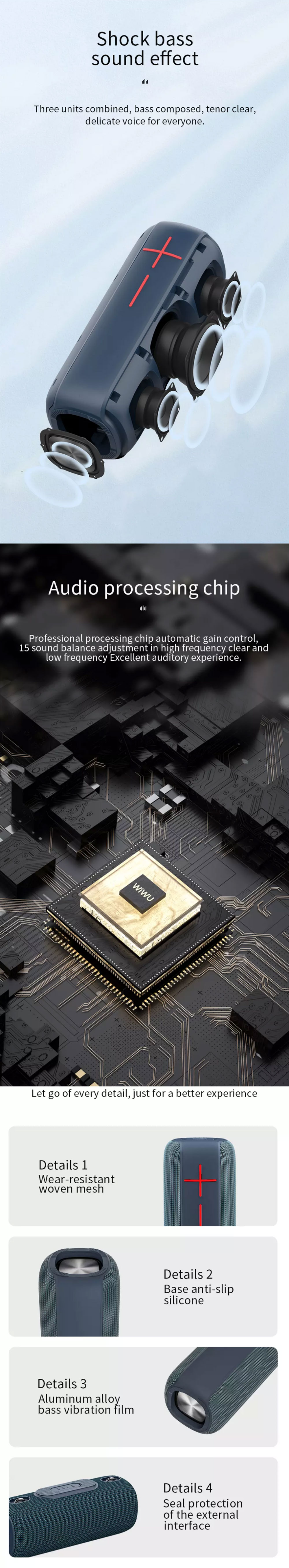 WiWU Thunder P24 Outdoor Bluetooth Speaker 6